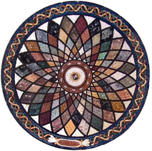 Fibonacci Medallion Mosaic Art