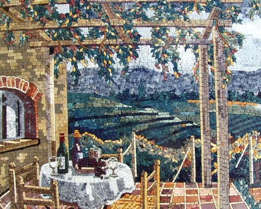Italian Vineyard Mosaic Art