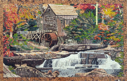 Autumn Stream Mosaic Art