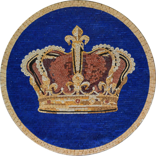 Crown Medallion Mosaic Art
