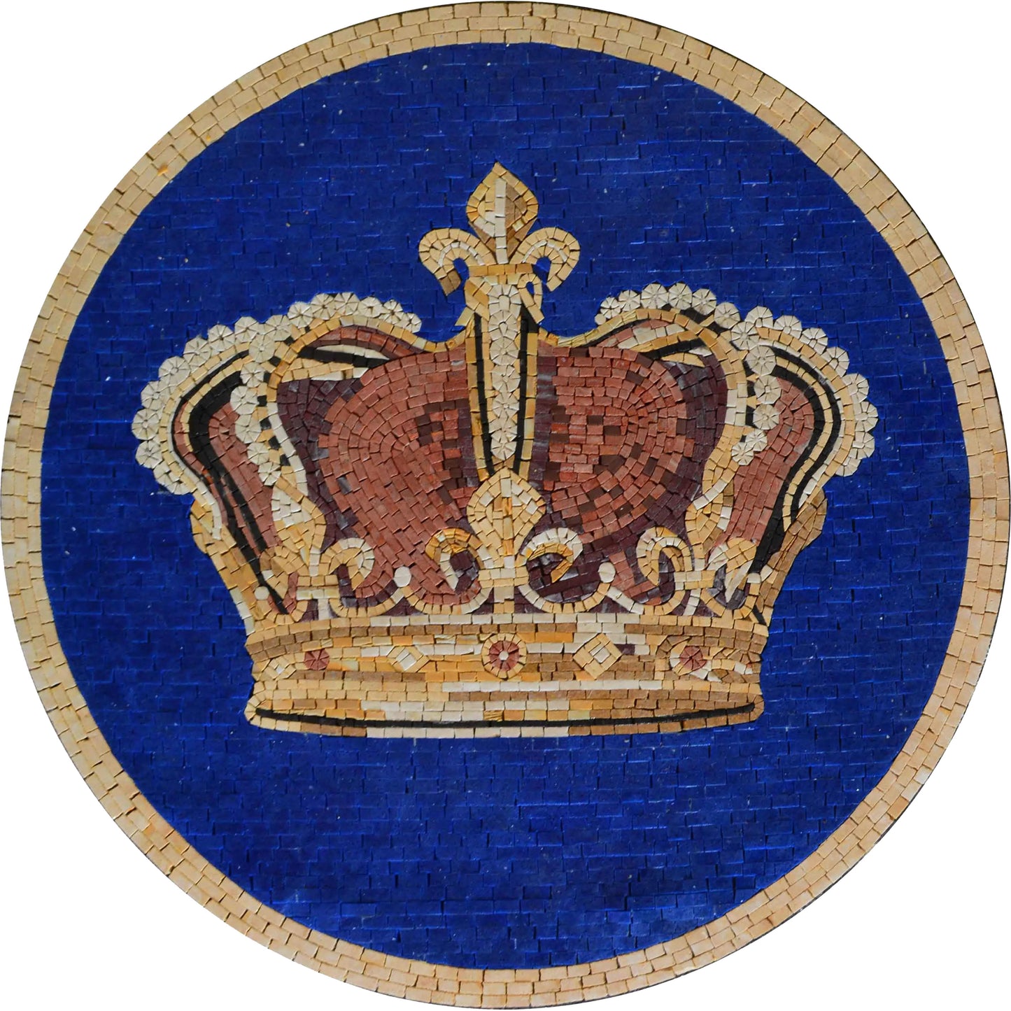 crown medallion mosaic art