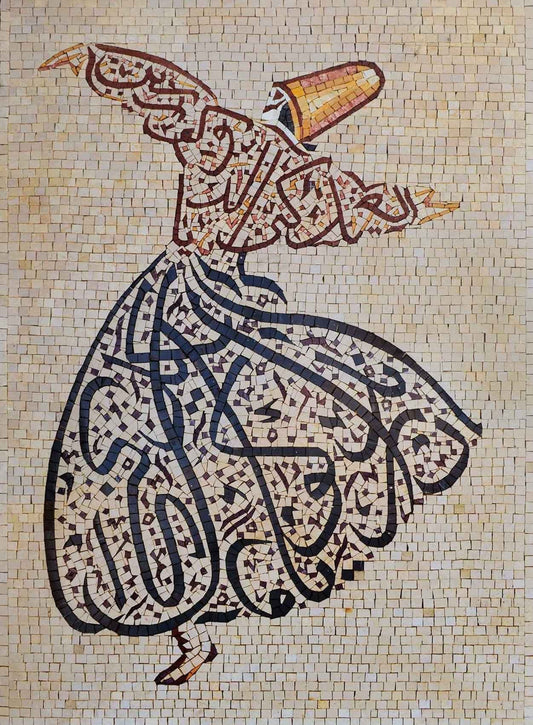 "Rumi" Islamic Calligraphy Mosaic Art