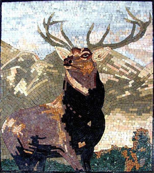 "Stag" Mosaic Art