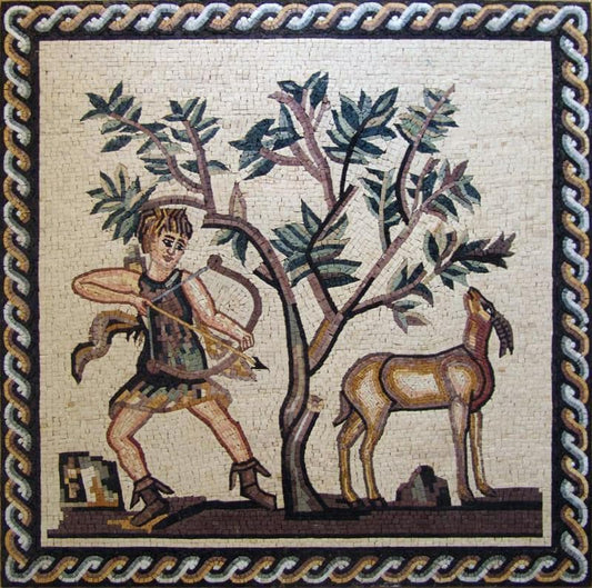 Ancient Greek Hunting Mosaic Art