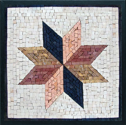 8 Point Star Motif Mosaic Art