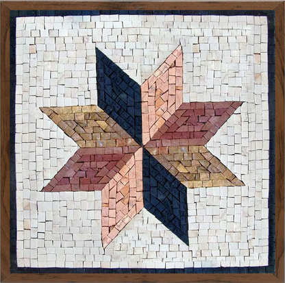 8 Point Star Motif Mosaic Art